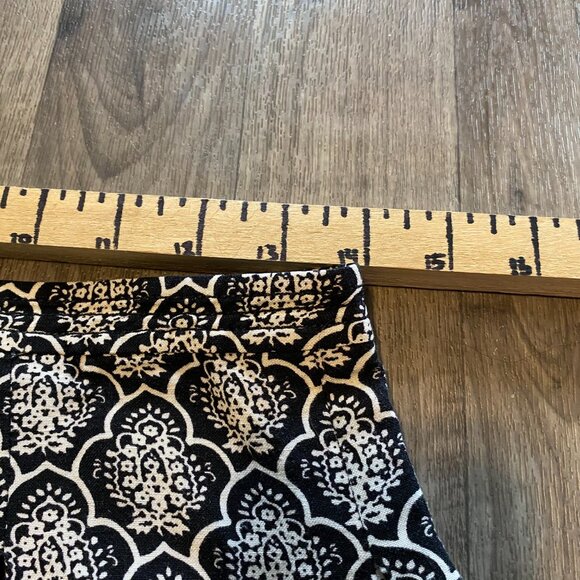 Loft Geometric Pleated Mini Skirt Linen Blend Size 4 - Picture 5 of 7